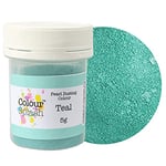 COLOUR SPLASH Pearl Food Colouring Dusts, Lustre Dust for A Pearlescent Finish to Cake Surfaces Or Decorations, Create A Rainbow Cake Kit with an Assortment of Glistening Colours - Teal 5g