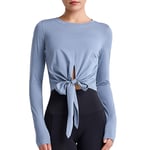 Long sleeved Workout Tops for Women Athletic Tank Yoga shirts Gym t-shirt Clothes Running Exercise Gym Shirts,blue,S