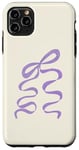 Coque pour iPhone 11 Pro Max Nœud violet lilas doux Coquette Girly Esthétique