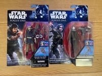 x2 Star Wars Rogue One 3.75 Inch Action Figure Jyn Erso + Captain Cassian Andor