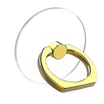 Support de bague transparent pour téléphone portable,support de rotation résistant à 360 °,poignée transparente,compatible avec iMorning ou étui de téléphone - Type Gold