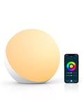 Hifree Lampe de Table Intelligente, Lampes de Chevet Compatibles avec Alexa et Google Home, Lampe Tactile à Changement de Couleur RVB Réglable et Réglable pour Enfants