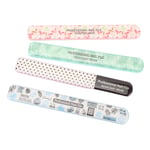 Stainless Steel Nail Files Rectangle Metal Fingernail File 4 Pack For Manicure