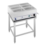 Royal Catering Vannbad - 2.000 W 6 x 1/3 GN-beholdere med stativ og tappekran