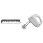 Yamaha PSR-F52 Digital Keyboard,Compact digital keyboard for beginners with 61 keys & Russell Hobbs Food Collection Electric Hand Mixer with 6 Speeds, Easy release button