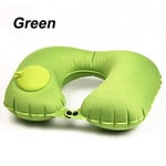 U Gonflable Voyage Oreiller Oreiller Voiture Têtière Air Coussins Coussin for Bureau Voyage Nap Têtière Air Cou Coussin (Color : Green)