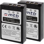 2X Batteries BLS-1 pour Olympus E-400, E-410, E-420