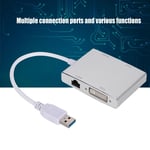 Multi-Functional Aluminum Alloy USB 3.0 to VGA//LAN/DVI Converter Adapter