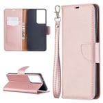 Samsung Galaxy S21 Ultra 5G etui med en rem - Rosé