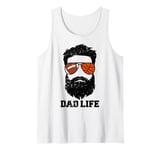 Mens Football Basketball Dad Messy Hair Beard Football Basketball Tank Top