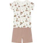 Hust & Claire Pyjamas med t-skjorte og shorts, Ivory