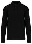 Sweat Col Polo Manches Longues - Homme - Wk4000 - Noir