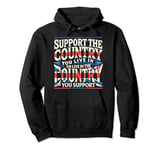 Support The Country United Kingdom Flag UK Patriot British Pullover Hoodie