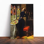 Big Box Art Canvas Print Wall Art John Everett Millais Mariana | Mounted and Stretched Box Frame Picture | Home Decor for Kitchen, Living, Dining Room, Bedroom, Hallway, Multi-Colour, 24x16 Inch