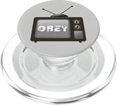 Obey Écran de télévision média de masse Contrôle psychologique PopSockets PopGrip pour MagSafe