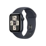 Apple Watch SE (2ᵉ génération) 40 mm GPS Montre connectée avec Boîtier en Aluminium Minuit et Bracelet Sport Minuit (M/L). Suivi activité et Sommeil, détection Accidents, Suivi fréquence Cardiaque