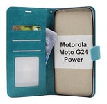 Crazy Horse Wallet Motorola Moto G24 Power (Turkos)