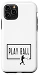 Coque pour iPhone 11 Pro Play Ball Baseball Batter Homerun Funny Game Graphic Dire