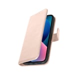 Case for Apple iPhone 13 Card-holder Cover Video Stand Feature Rose Gold