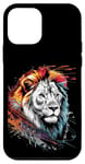 Coque pour iPhone 12 mini Majestic Lion Roaring Colors Art – Graphique animé de la faune