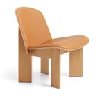 HAY - Chisel Lounge Chair - Water-based lacquered oak Front upholstery, Sense Cognac Leather - Lenestoler - Andreas Bergsaker