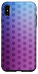 Coque pour iPhone XS Max Dégradé de couleur bleu clair et violet à pois