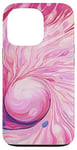 iPhone 13 Pro Swirl Pink Color Illustration Pattern Abstract Art Case