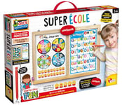 Lisciani - Montessori Pen : Super École - Tableau Magnétique Montessori pour Enfants dès 3 Ans - Format Maxi - Stylo Ergonomique - Apprentissage ludique - Encourage l'exploration -Fabriqué en Italie