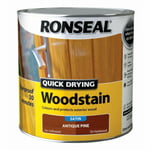 Ronseal Quick Drying Woodstain Satin Antique Pine Wood Stain Paint 750ml