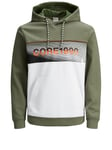 Jack & Jones and Mens Hoodie - Green - Size Large