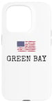 iPhone 15 Pro Green Bay City USA Flag State Travel US America Women Men Case