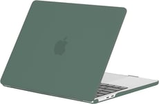 Coque Compatible Avec Macbook Air 15 Pouces M2 A2941 M3 A3114 2024 2023 Avec Touch Id Et 15,3"" Retina Display, Mac Air Protection Étui Rigide En Plastique - Vert Minuit Mat Transparent