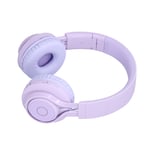 (Purple)Kids Wireless Headphones Children's Headset Led Light Stereo