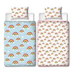 Rainbow Kids Single Coverless Duvet Reversible Bedding Set Quilt 10.5 Tog