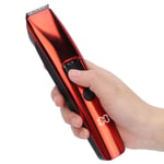 (red)Electric Hair Clipper LCD Digital Display Hair Cutting Machine For