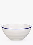 John Lewis Harbour Blue Rim Cereal Bowl, White/Blue, Dia.16cm