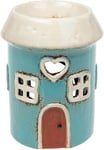 Village Pottery Round Blue Ceramic Tealight Holder & Wax Melt Warmer JD315270