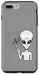 iPhone 7 Plus/8 Plus Funny and cute Grey Alien "No" V-Finger Gesture Case