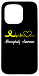 Coque pour iPhone 15 Pro Ruban jaune pour sensibilisation à la microcéphalie Love Heartbeat