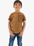 Angel & Rocket Kids' Cotton Pocket T-Shirt, Brown