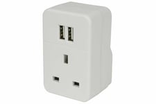 UK to EU Euro Europe Plug Adapter European Travel Adapter 2 USB