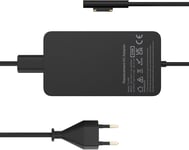 Chargeur Surface Pro,65 W 15 V 4 A Chargeur Microsoft Surface pour Ordinateur Portable Surface 4/3/2/1, Surface Book1/2, Surface Pro X/Pro 8/Pro 7/Pro 6 /Pro 5/Pro 4, Surface Go avec Port USB