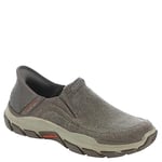 Skechers Hommes Respected-Holmgren Slip-in Mocassin, Taupe, 14 Wide