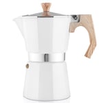 wedrink Coffee Makers 6 Cups,Aluminum Coffee Percolator pot Moca Pot 300ml,Espresso Maker White