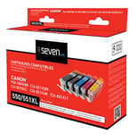 Seven Life Compatible Canon pgi-550 XL/cli-551 XL Pack de 5 Cartouches