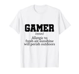 Gamer Noun Definition Gaming Video Gamer Console Pc Nerd T-Shirt