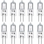 Ampoules Halogènes G4, Lampe de Base à Broche Halogène G4 12V 20W, 2800K Blanc Chaud Gradable G4 Lampe à Capsule Transparente Lot de 10 [Classe