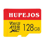 HUPEJOS 128GB Memory Card, Micro SD Card, Micro SDXC Memory Card, Expanded Storage for Dash Cameras, Red