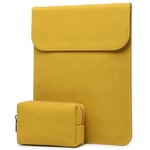 HYZUO 13 Pouces Housse Ordinateur Portable PC Sacoche pour MacBook Pro 13 M2 M1 2024-2016, MacBook Air 13 M3 M2 M1 2024-2018, 13 iPad Pro M4/iPad Air M2, Surface Pro, avec Petit Sac, Jaune Olive