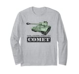 Comet Tank British WW2 Tanks Illustration Long Sleeve T-Shirt